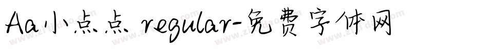 Aa小点点 regular字体转换